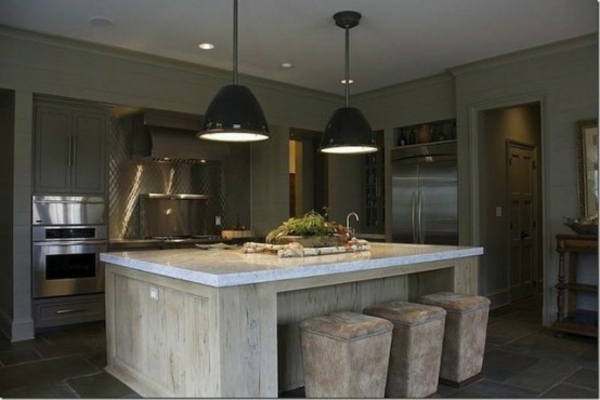 kitchen with elegant central island