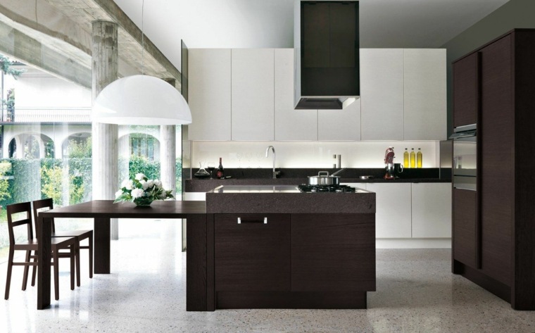 black kitchen ideas modern island