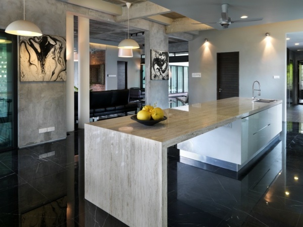 modern concrete kitchen