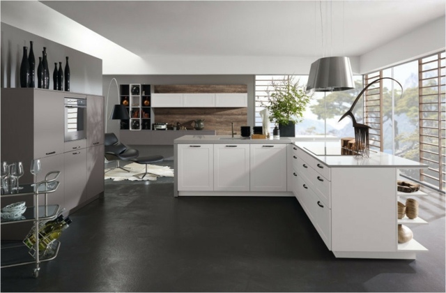 gray white kitchen