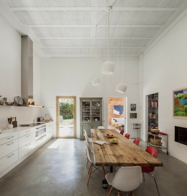 white kitchen deco wood