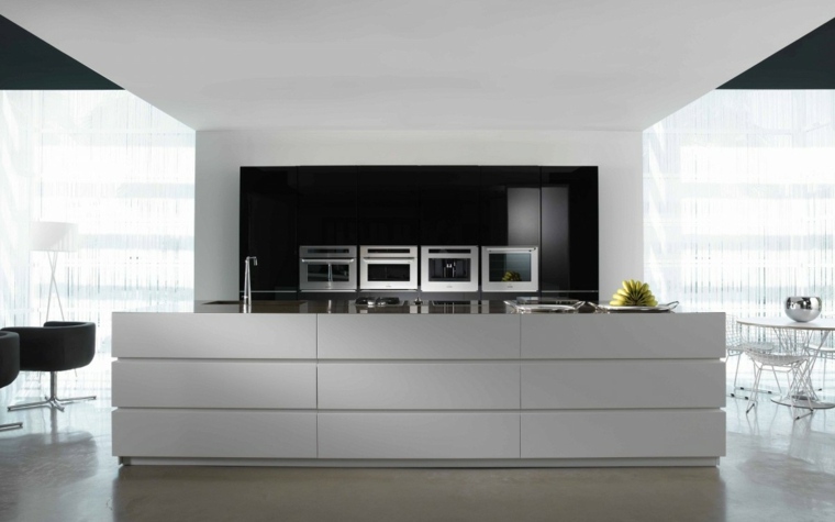 white and black kitchen