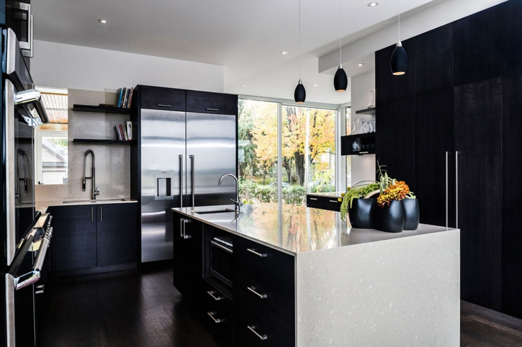 white and black kitchen idee deco