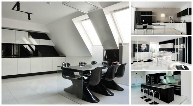 white and black kitchen ideas