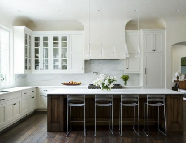 white kitchen island wood