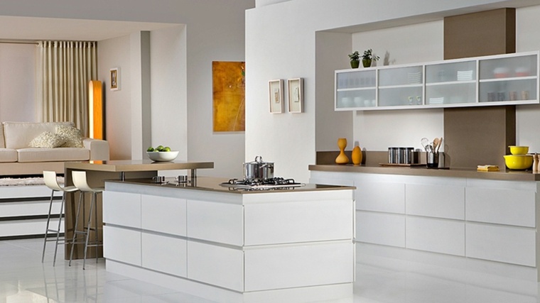 color painting modern kitchen with island