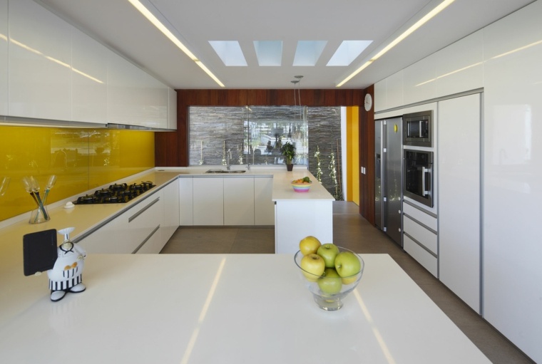 kitchen white lacquered deco colors