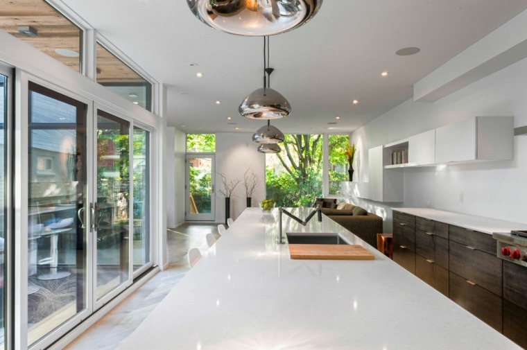 white kitchen lacquered modern deco