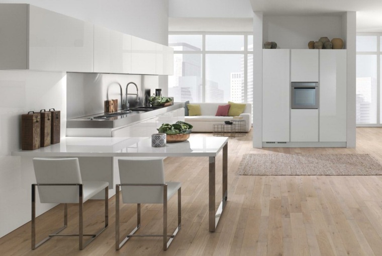 white lacquered kitchen decoration