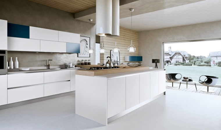 design modern kitchen interior kitchen cabinet concrete waxed idea bar wood