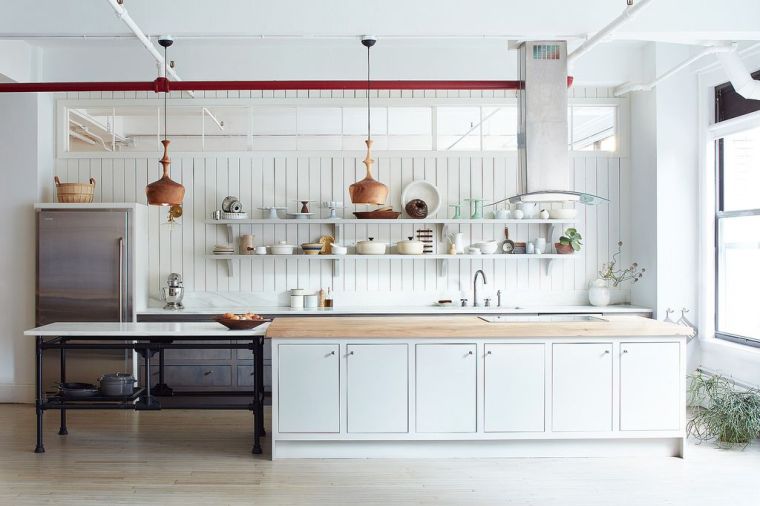 kitchen-white-plan-for-work-wood-design-industrial-metal-hood