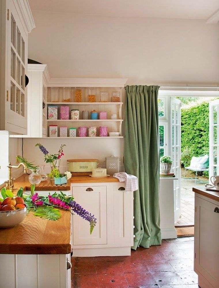 kitchen-white-plan-for-work-wood-idee-deco-country-cottage
