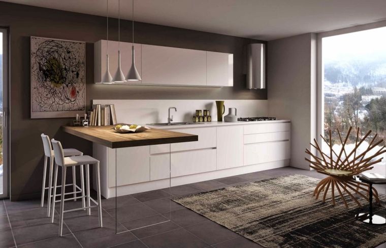 kitchen-white-plan-for-work-island-wood-furniture-modern Peninsula