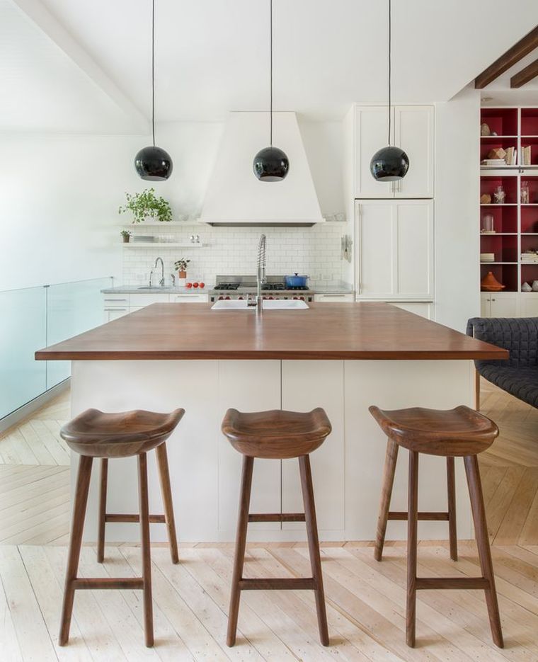 kitchen-white-plan-for-work-wood-small-bar-stool-wood-suspensions