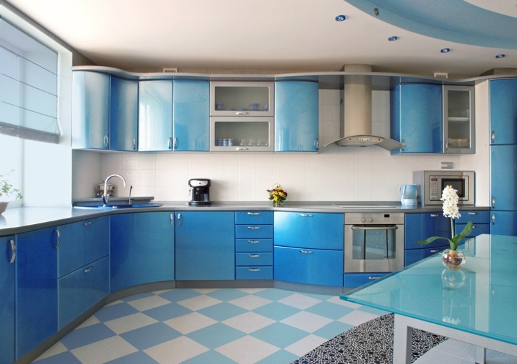 blått kök modern design