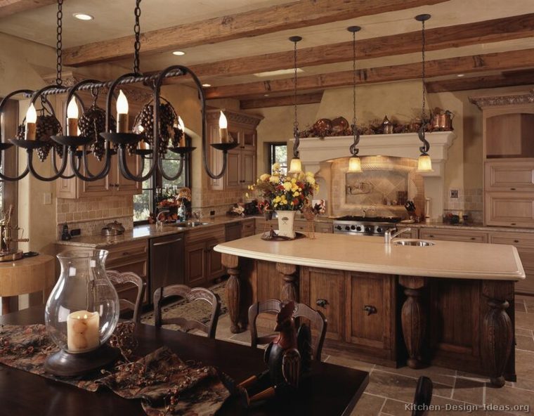 luxurious kitchen old wood design lighting fixture hanging retro modern