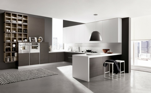 two-tone wood kitchen