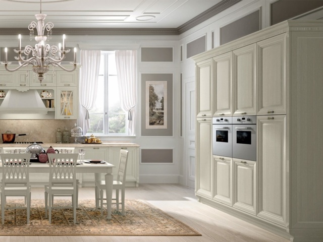 white wood kitchen deco