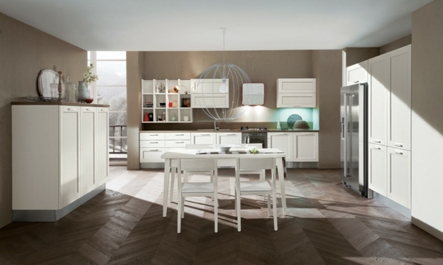 white wood kitchen