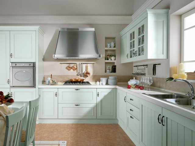 light blue wood kitchen