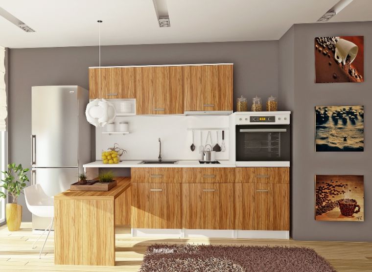 kitchen raw wood white-furniture-modern-decoration-small-space