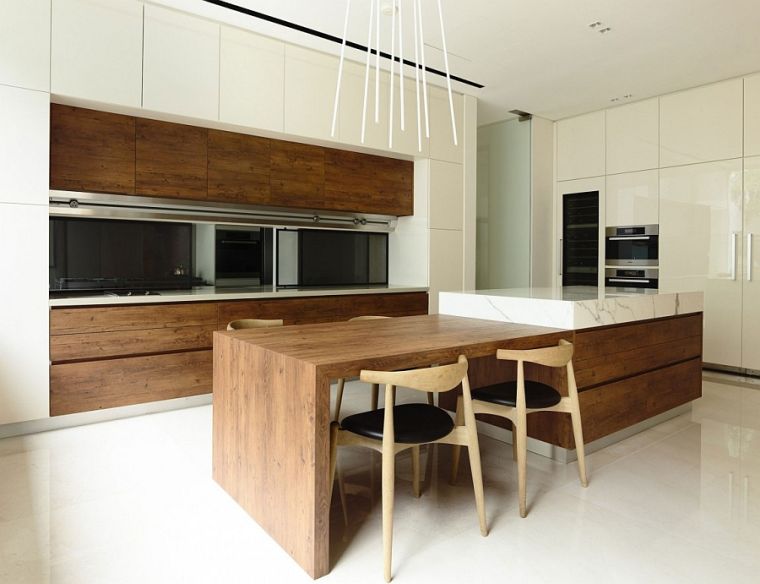 kitchen wood raw-marble-dinette-white-furniture-design-modern