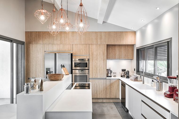 kitchen wood raw-closet-white-furniture-design-modern-island