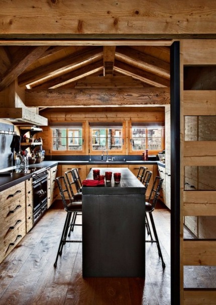 modern deco wood kitchen