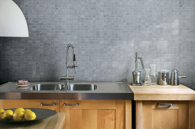 idea kitchen gray kitchen furniture wood tiling wall gray