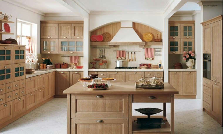 kitchen island central style countryside furniture natural wood design modern idea storage