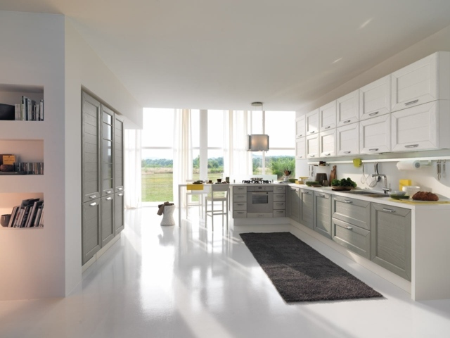 kitchen wood gray white