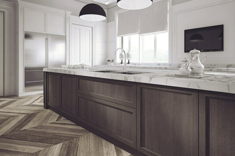 kitchen wood central island L'Origine Home Elegans