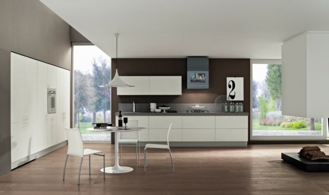 kitchen white lacquered wood