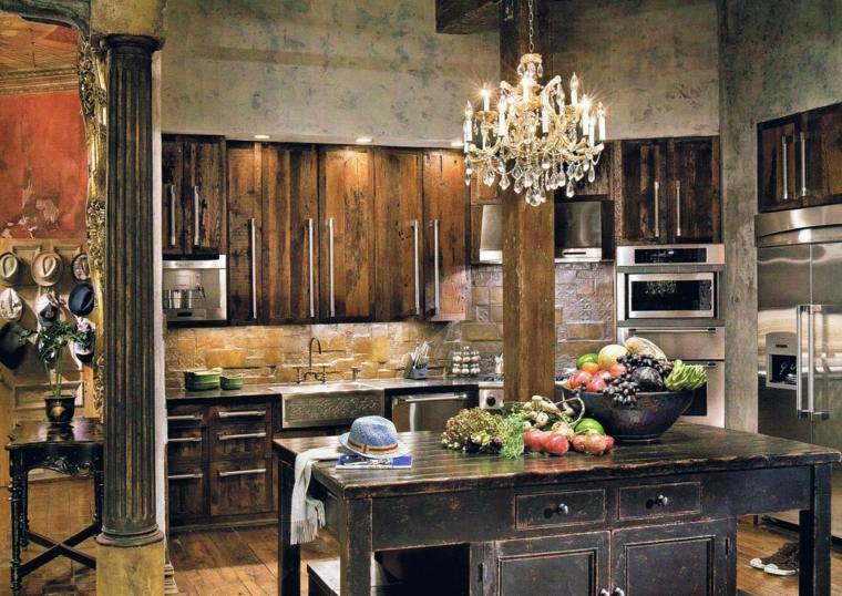 luxurious old kitchen design central island modern wood