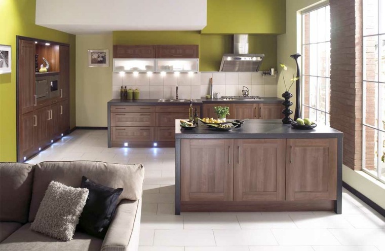 classic kitchen wood layout central island design idea