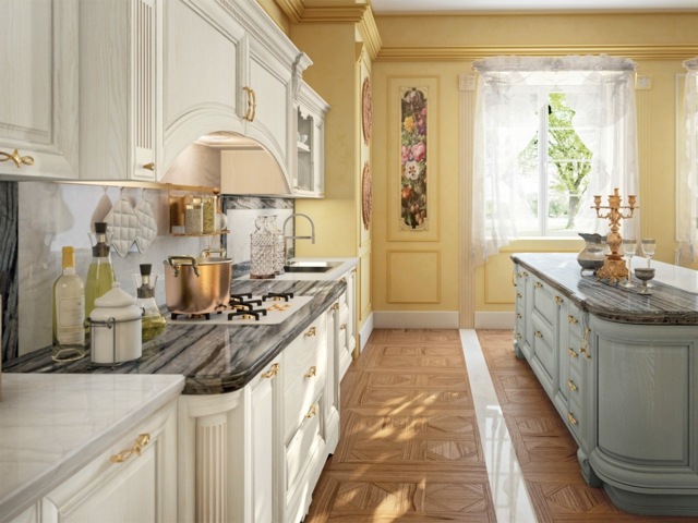 modern vintage wood kitchen