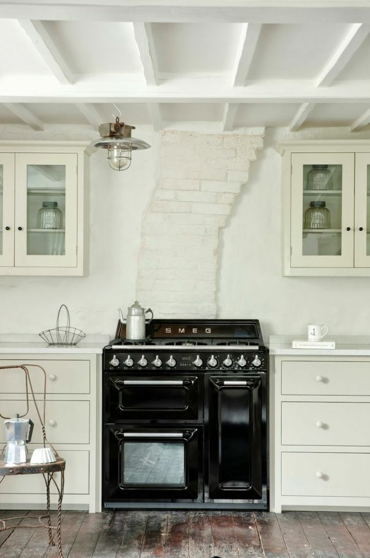 kitchen countryside deco black white