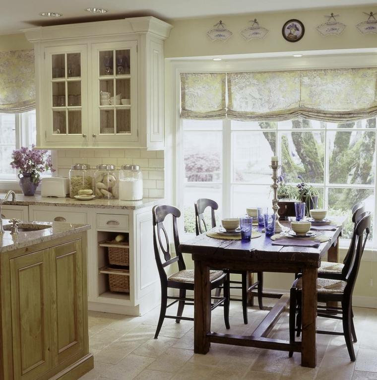 kitchen countryside dining table wood