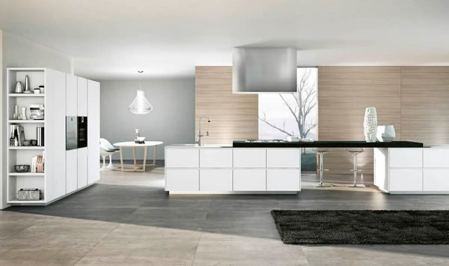 wide white comfort kitchen