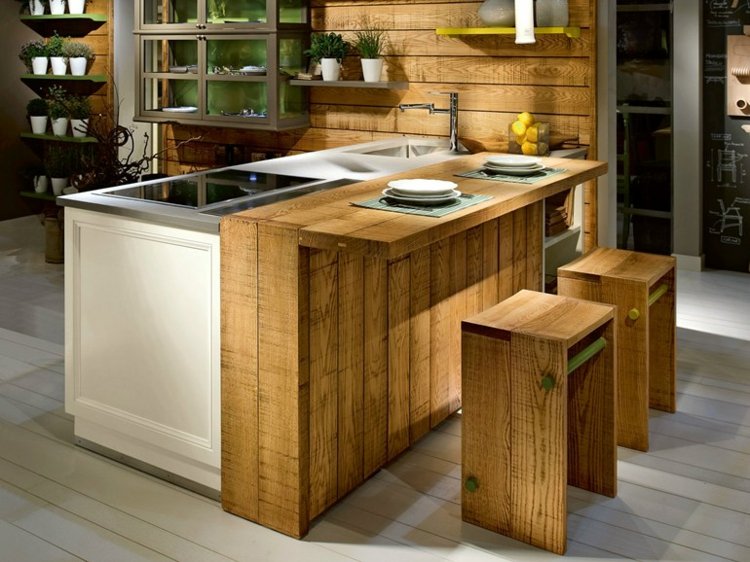 contemporary wood kitchen L'Ottocento