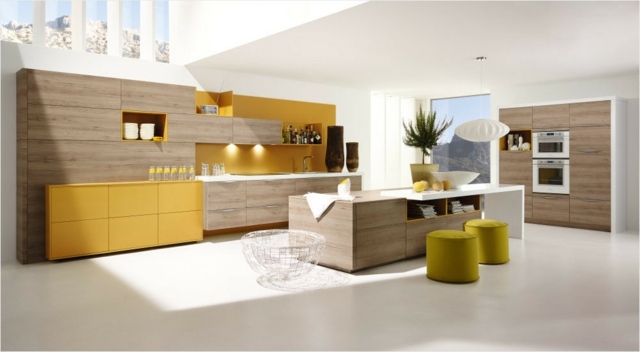 warm contemporary kitchen