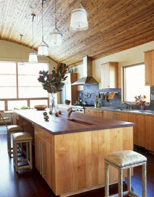 contemporary kitchen deco wood