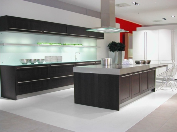 contemporary kitchen ilot bois