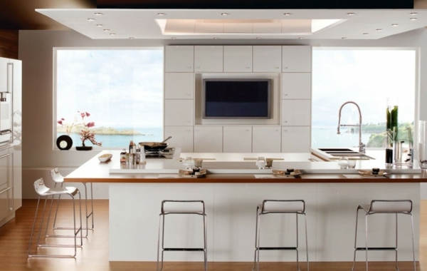 modern contemporary white kitchen
