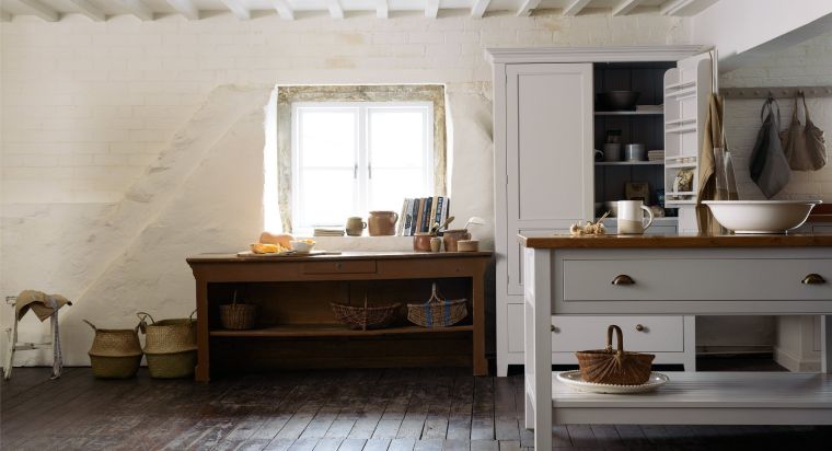 English cottage-rustic-style kitchen-idee-deco