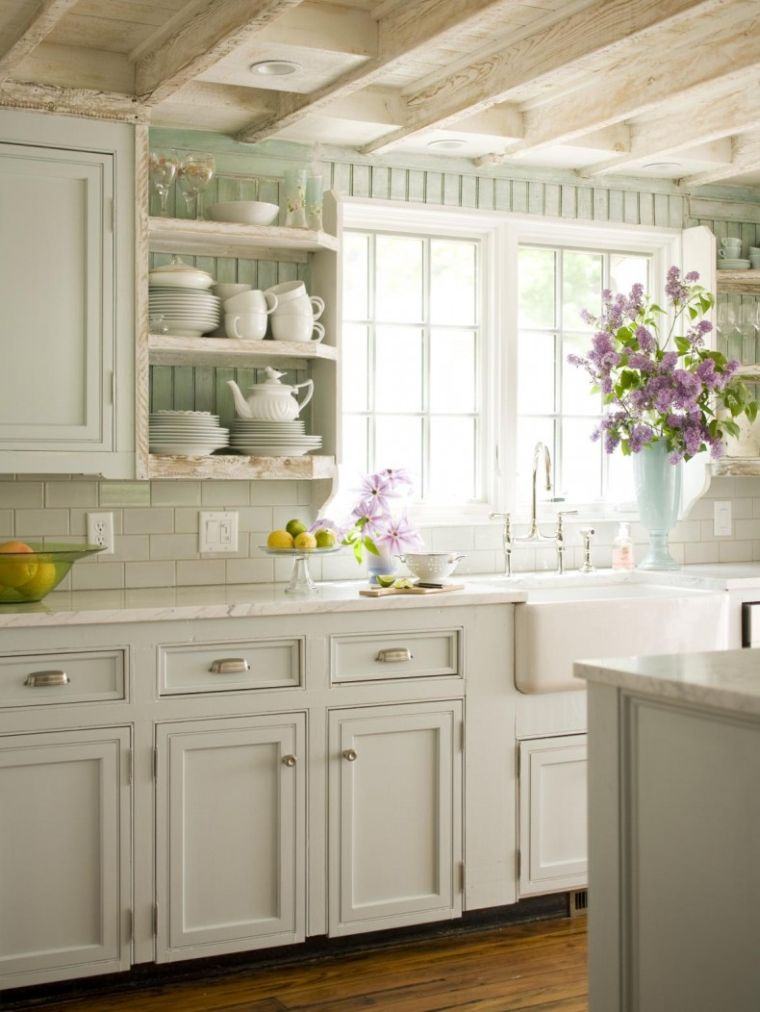 kitchen cottage color painting pastel decoration style english countryside chic