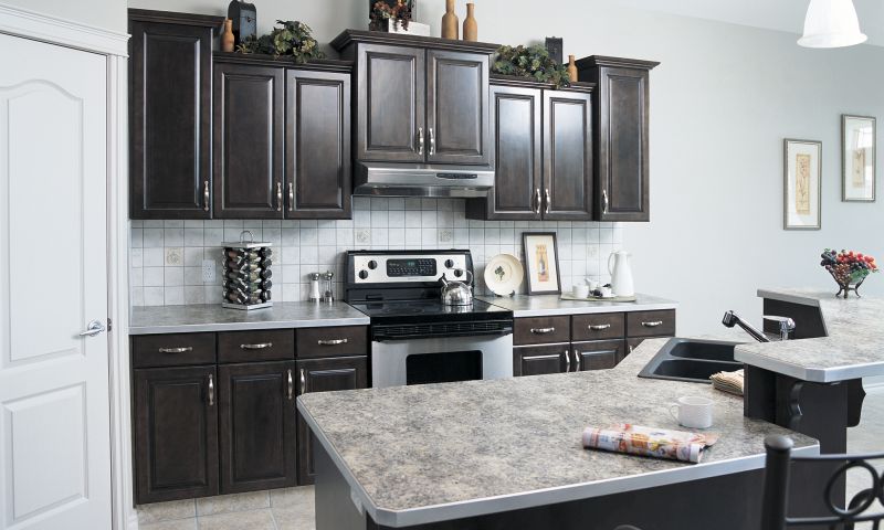 kitchen color taupe wood marble