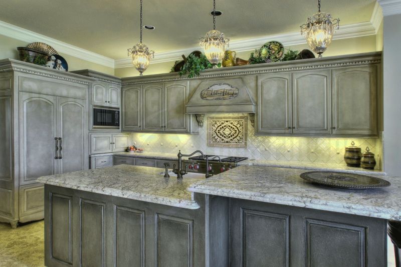 kitchen color taupe vintage style