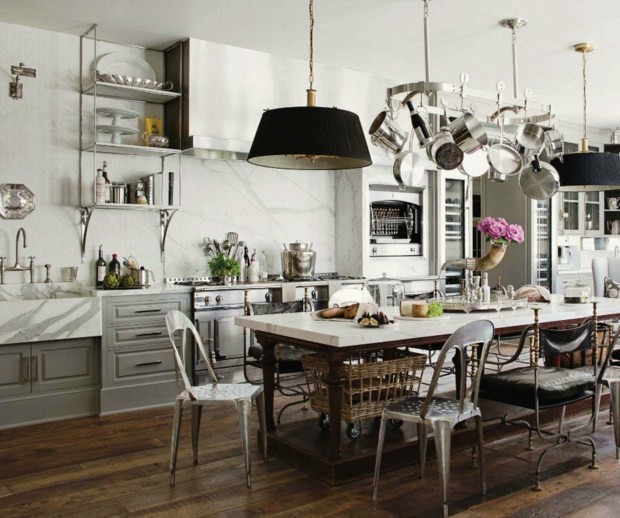 traditional gray decoration kitchen