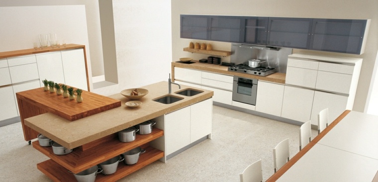 kitchen design angle central island modern